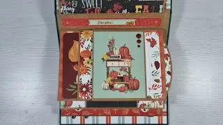 Tutorial 1 ITA Mini Album scrap Welcome Autumn #cartadazucchero #scrapbooking #tutorial #minialbum