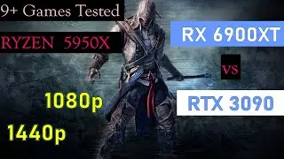 AMD Radeon 6900XT vs RTX 3090 testing with Ryzen 5950X