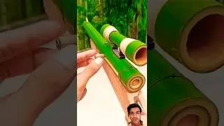 Bamboo Creations with Mini slingshots #Diy #Toy #Bamboor #toygun #sniper 😜 #toys #airsoft #diycrafts
