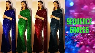 Sequence Sarees | Georgette Sequins Sarees  | Designer Sarees