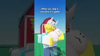 When You Skip A Cutscene In a game #meepnoob  #roblox  #robloxanimation