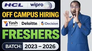 Wipro & Yash Technologies New Recruitment Drive Announced | SITA, Decisions, Deloitte Jobs | Apply