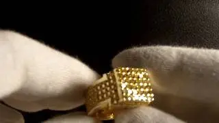 Gold Canary Sim. Diamond Pinky Ring Soulja Boy Jewelry Connect Lab Lemonade