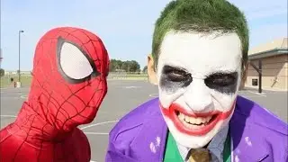 Spiderman vs Joker In Real Life Superhero Battle -Death Match!
