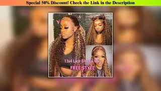 Exclusive 30 Inch Water Wave Highlight Wig 4/27 Ombre Human Hair 13x6 HD Lace Front 250% Density Na