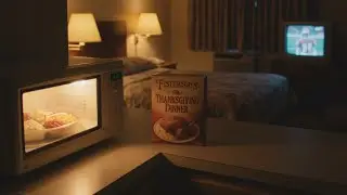 Thanksgiving in a Motel Room &bull; 1 Hour Microwave Ambience & Retro TV Static (Liminal)