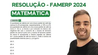 FAMERP 2024 - A quantidade de cafeína em uma xícara padrão de café das marcas A e B corresponde