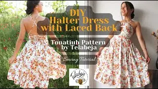 DIY Tutorial: Laced Backless Tiered Dress with Ruffles and Cut-Out - Tonatiuh Pattern by Telabeja