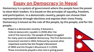 Essay on Democracy Day in Nepal । Democracy Day in Nepal