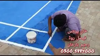 Tennis court paint by khan paints