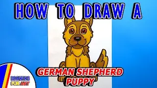 How To Draw A German Shepherd Puppy