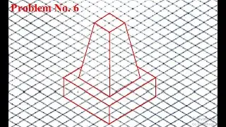 Isometric projections Problem no 6  isometric sheet computer aided engineering drawing #BCEDK103/203