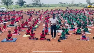 International yoga day celebration @jnana mudra public school nargunda #yoga #internationalyogaday
