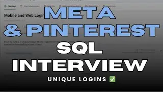 Meta & Pinterest SQL Interview: Count Unique Users Logging in on Both Mobile & Web | SQL JOIN