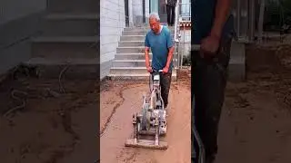 Making the ground solid and ready! #construction #shorts