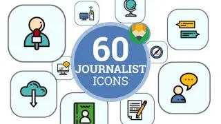 Interview News Journalist Media Animation - Flat Icons and Elements by animated-icons&nbsp;| AETemplate