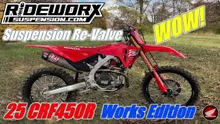 Первая поездка на Honda CRF450R Works Edition 2025 года с подвеской Rideworx!