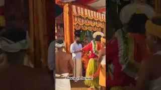 Rishab shetty visiting panjurli kola &hearts;️ #shorts #daivaradhane #kola #panjurlikola #viral #short