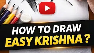 How to Draw Krishna Easy Step by Step | Krishna Drawing for Beginners