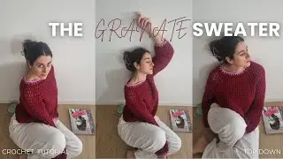 How to make a crochet sweater in 1 piece