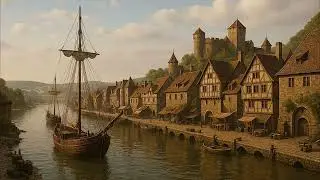 Relaxing Celtic Music: Fantasy Medieval Music | Harbor in the Countryside Village