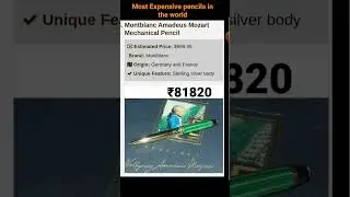 TOP 5 MOST EXPENSIVE PENCILS IN THE WORLD.#EXPENSIVEPENCIL#pencil#rarest.org
