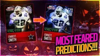 PREDICTING MOST FEARED PLAYERS! EMMITT SMITH? CRAZIEST DEFENSIVE CARDS?! Madden Mobile 18
