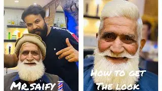 Amazing #transformation #hairfocus #Dr.saify #old man from Peshawar #new look ✂️✂️💈💈💈 #beard 🧔🏻