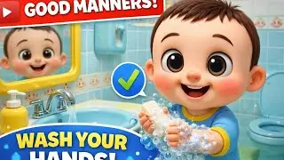 Good Manners | Washing Hands Song with CandyMelon | Nursery Rhymes & Songs #youtube 