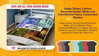 Happy Disney Cartoon Elemental Ember Wade Lutz Clod Blanket Fleece Customized Blanket