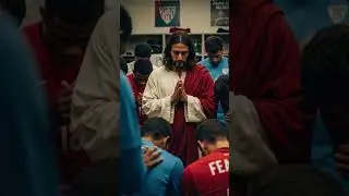 Jesus Prays with Soccer Team in Locker Room Before Big Game ⚽🙏 Divine Strength ✝️ #Jesus #Faith