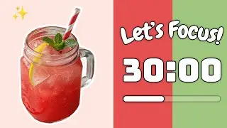 2 Hour Study Session 🍋🍉 / Pomodoro 30-10 / Lofi Beats / Study With Me