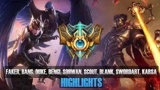 Challenger Match - Faker, Bang, Duke, Bengi, SoHwan, Scout, Blank, SwordArt - KR SoloQ Highlights