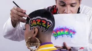 🎨WATCH HAIR GRAFFITI🎨 grafite em cabelo