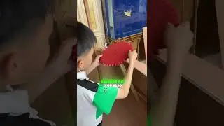 🚌✨ Langlang made an ultra-cool bus for Julie#funny