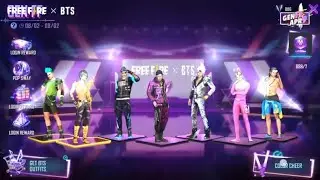 Free Fire x BTS Collaboration Interface 😱| BTS Event Claim Look | BTS Ingame Reskin Gen FF | FFxBTS