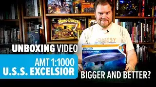 AMT 1/1000 Star Trek USS EXCELSIOR NX-2000 (2021 RE-ISSUE) Unboxing & Review
