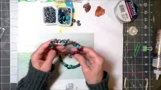Boho fabric wrapped beaded bracelets! DIY craft!