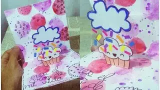 KAWAII CUPCAKE | Tarjeta Pop up - Consejosjavier