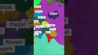 NCR- MAP🗺️ BY DISTRICT FULL INFORMATION NATIONAL CAPITAL REGION #delhi #uttarpradesh #haryana #india