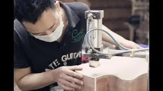 Procedure of making an acoustic guitar by Cate guitar factory in China
