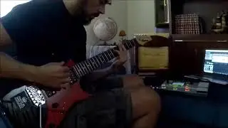 Test - Ibanez GIO GRX40J-BKN Modded w/ Ibanez CAP-VM Pickups (H-S-H), custom pickguard & Mooer GE200