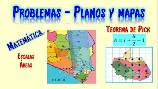Problemas de mapas y planos a escala - Teorema de pick ejercicios resueltos - Matematica