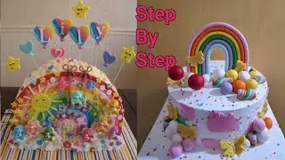 Rainbow 🌈 Theme Cake Trending 😍| Birthday Cake Design | Butterfly a With Rainbow Cakes #satyamcakes
