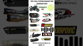Kawasaki Z650 😱 Full system Exhaust Note Comparison 🔥 #austinracing #shorts #akrapovic #jpracing #m4