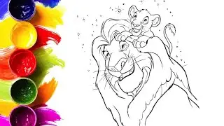 Simba the Lion King Coloring Book for Kids