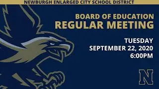 BOE Regular Meeting - September 22, 2020 - 6:00PM
