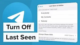 How to Turn Off Last Seen on Telegram (iOS & Android)