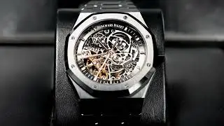 Audemars Piguet Royal Oak 15416CE in Black Ceramic. Openworked Skeleton Double Balance.