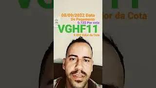 VGHF11 Pagar&aacute; 0,12$ Por Cota Setembro de 2022